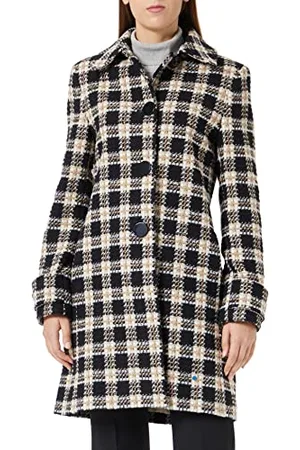 Sisley Womens 2EJFLN01O Wool Blend Coat, Multicolor Black 901, 48 (DE)