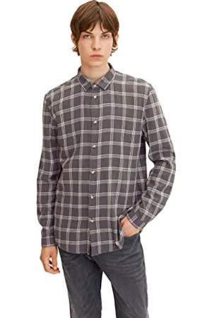 TOM TAILOR Męskie Koszula w kratę 1032378, , XS
