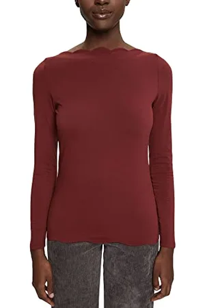 ESPRIT Collection Damska koszulka 102EO1K331, 601/BORDEAUX RED 2, XS, , XS