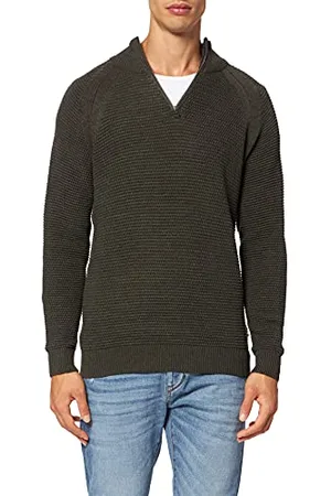 Casual Friday Kristian Bubble Zipper Knit sweter męski, , XL