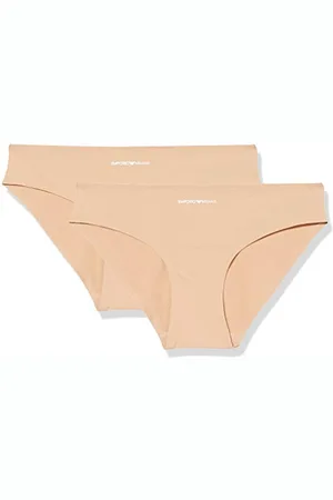 Emporio Armani Damskie Basic Bonding Majtki 2 Sztuki, Cielisty, XS