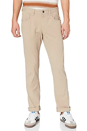 Camel Active Męskie spodnie o regularnym kroju z 5 kieszeniami, ZIELONY, 35W / 34L