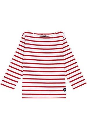 Armor.lux Dziewczęcy T-shirt Loctudy, wielokolorowy (Blanc/Braise 320), 24 Miesiące