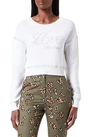 Moschino Damski sweter o kroju przyciętym, , 40