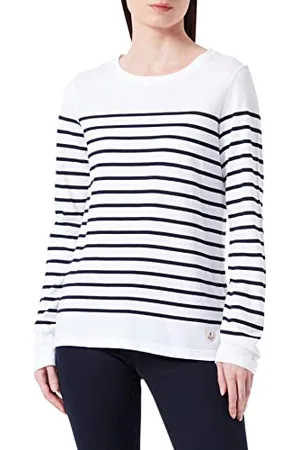 Armor.lux Damski sweter Marinière Port-Louis Héritage Femme, wielokolorowy (Bi9 Blanc/Rich Navy Bi9), 40 PL