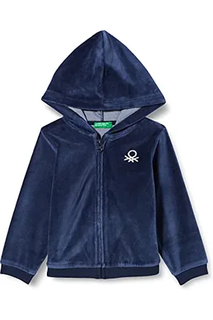 Benetton Bluza z kapturem dla dziewczynek i dziewcząt, Peacoat 252, 74