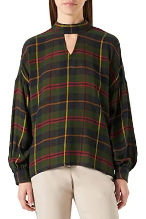 Benetton Bluzka damska 5qpgdq02n koszula, ciemnozielona 901, XL