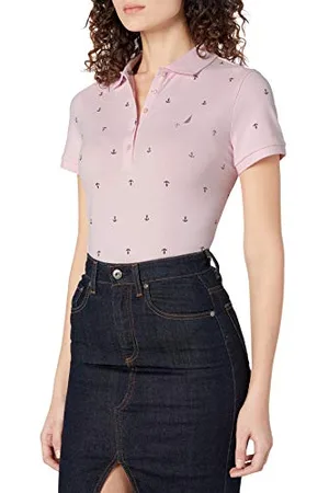 Nautica Damska koszulka polo Anchor Short Sleeve Breathable Stretch Cotton Polo Shirt, , XS