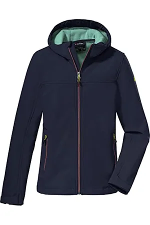 Killtec Dziewczęca kurtka softshell z kapturem KOW 194 GRLS SFTSHLL JCKT, granatowa, 128, 38507-000