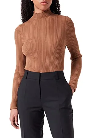 HUGO BOSS Sweter damski Sharimy, średni brązowy 210, XXL