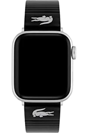 Lacoste Silikonowy pasek do zegarka Apple Watch, unisex, metal i skóra, , Small, pasek