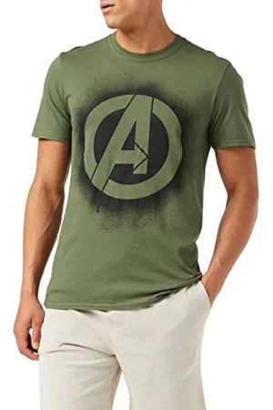 Marvel Męska koszulka z logo Avengers Stencil, , M