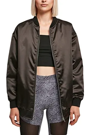 Urban classics Damska kurtka oversized satynowa bomber, , L