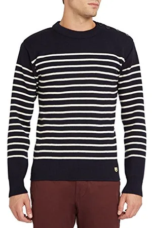 Armor.lux Męski sweter granatowy Molene Heritage, Wielokolorowa (statek 429 / natura 429 statek/natura), XL