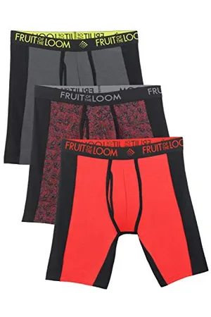Fruit Of The Loom Męska oddychająca bielizna retro (3 sztuki), , S