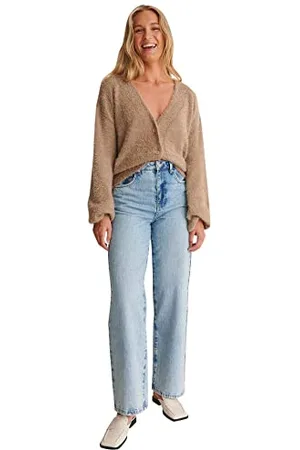 NA-KD Damski sweter z dzianiny oversize, , S