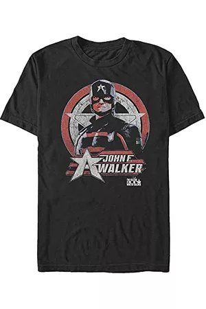Marvel Unisex Falcon and The Winter Soldier-Walker Cptn Ranger Organic Short Sleeve T-Shirt, Black, XL, czarny, XL