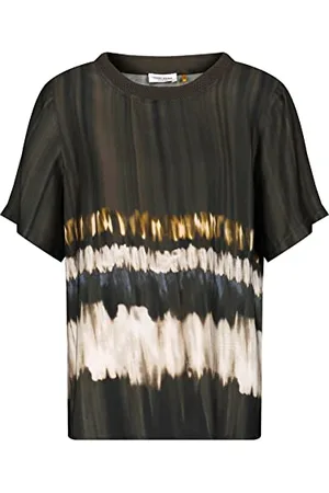 Gerry Weber Damska bluzka 860022-31411, zielona/ecru/biała, nadruk, 36