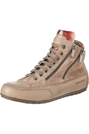 Candice Cooper Damskie buty sportowe Lucia Zip Sneaker, Stone Taupe beżowe, 34 EU