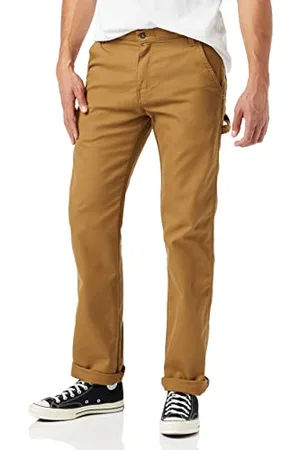 Dickies Spodnie męskie, spodnie kaczki stolarskie, regularny krój, Brązowa kaczka, 34W / 32L