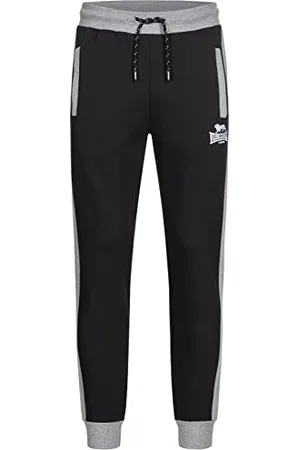 Lonsdale London Męskie spodnie do sukienki Brocklehill, Marl szary/czarny, XXL