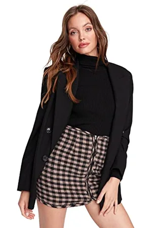 Trendyol Damska mini bodycone, tkana spódnica o linii A, , 62