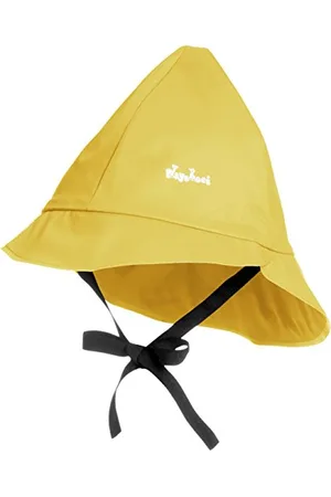 Playshoes Unisex niemowlę dzieci bawełniana podszewka wodoodporna czapka przeciwdeszczowa, ŻÓŁTY, S