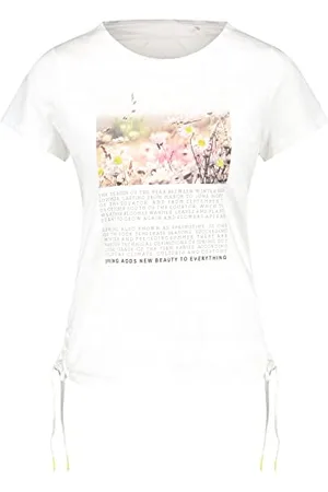 Taifun Damski t-shirt 171021-16123, wzór offwhite 34
