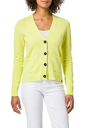 Camel Active Womenswear Damska Kurtka z Dzianiny 3095445K69, Żółty Lemon, L