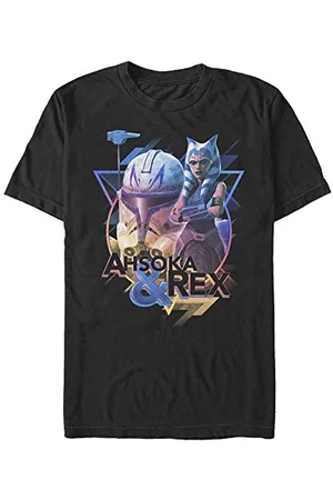 STAR WARS Unisex Triangular Ahsoka Rex Organic Short Sleeve T-Shirt, Black, S, , S