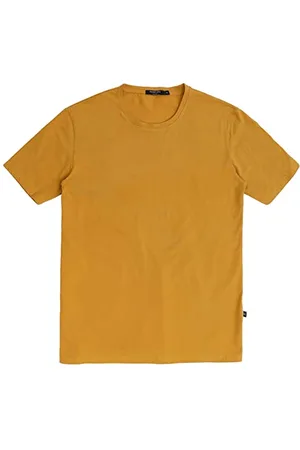 GIANNI LUPO Męska koszulka GL963F z krótkim rękawem, żółta, M, , XS-3XL