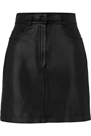 HUGO BOSS Damskie buty narciarskie Lusila Leather_Skirt, Black1, XS