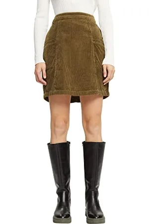 ESPRIT Damska spódnica 102EE1D312, 355/DARK khaki, 33