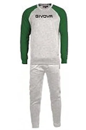 Givova Męski zestaw sportowy, Szary/zielony (Grey Light Melange/Green), L