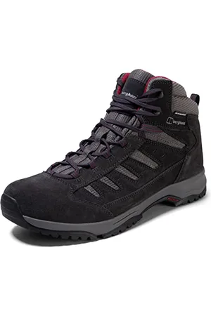 Berghaus Męskie wodoodporne buty trekkingowe Expeditor Trek 2.0, wysoce oddychające, wytrzymały chwyt, Czarny Czerwony, 42 EU