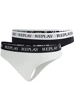 Replay Damskie majtki TW296, N171 czarno-białe, XL