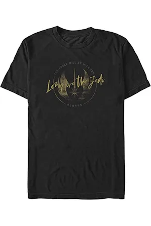 STAR WARS Unisex Long Live Jedi Crest Organic Short Sleeve T-shirt, , L
