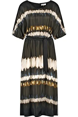Gerry Weber Sukienka damska 880010-31505, zielona/ecru/biała, nadruk, 36