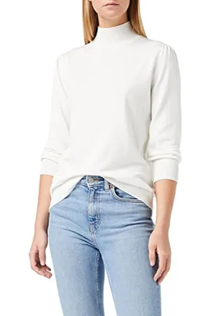 Minus 33 Damski sweter z dzianiny Mersin Roll Neck, Rozbita biel, M