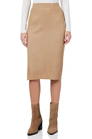 VERO MODA Bestseller A/S Damska spódnica Vmwillow Below Knee Rib Skirt Ga prążkowana, , M