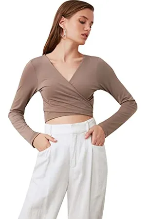 Trendyol Damska bluza wiązana z kokardką, rozmiar XS