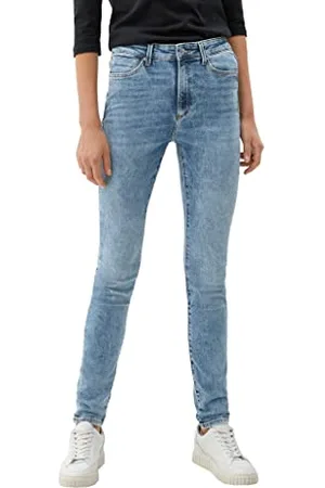 QS by s.Oliver Damskie dżinsy, Izabell Skinny 7/8, jasnoniebieskie, 40/34