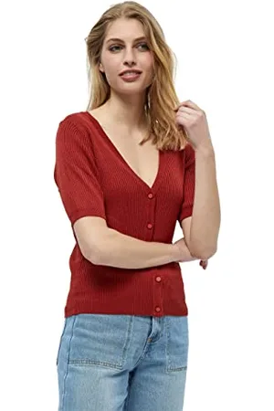 DESIRES Damski sweter Geisha Rib Short Sleeve Cardigan, , XS