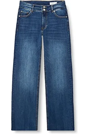 QS by s.Oliver Damskie Spodnie Dżinsy, Karolin Comfort Fit, Niebieski Denim, 3634