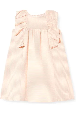 Noa Noa Dziewczęca mini bawełniana Seersucker Sleeveless,kolano Length Dress, , 10 Lata