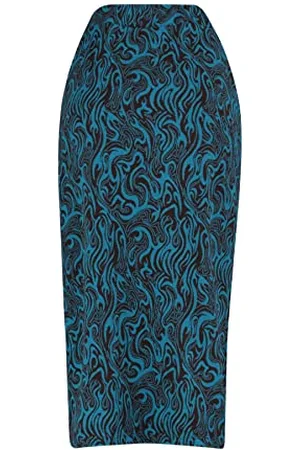 Trendyol Damska spódnica mini bodycon, dzianinowa, niebieska, S, , S