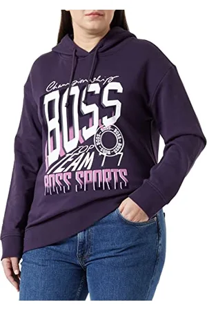 HUGO BOSS Damska bluza C_Edelight_Party Sweatshirt, Dark Purple506, L
