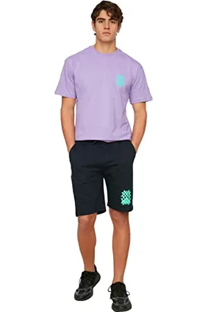 Trendyol Męskie szorty Navy Blue Male Regular Fit i bermudy do noszenia na co dzień, M