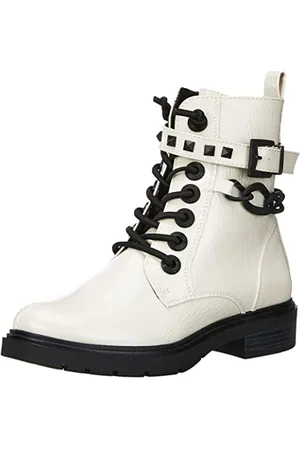 Marco Tozzi Damskie 2-25247-29 modne buty sznurowane, Cream PATENT, 37 EU