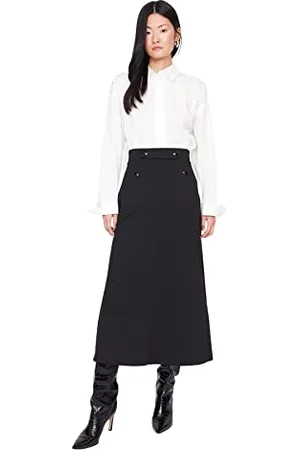 Trendyol Spódnica - czarna - Maxi, , S